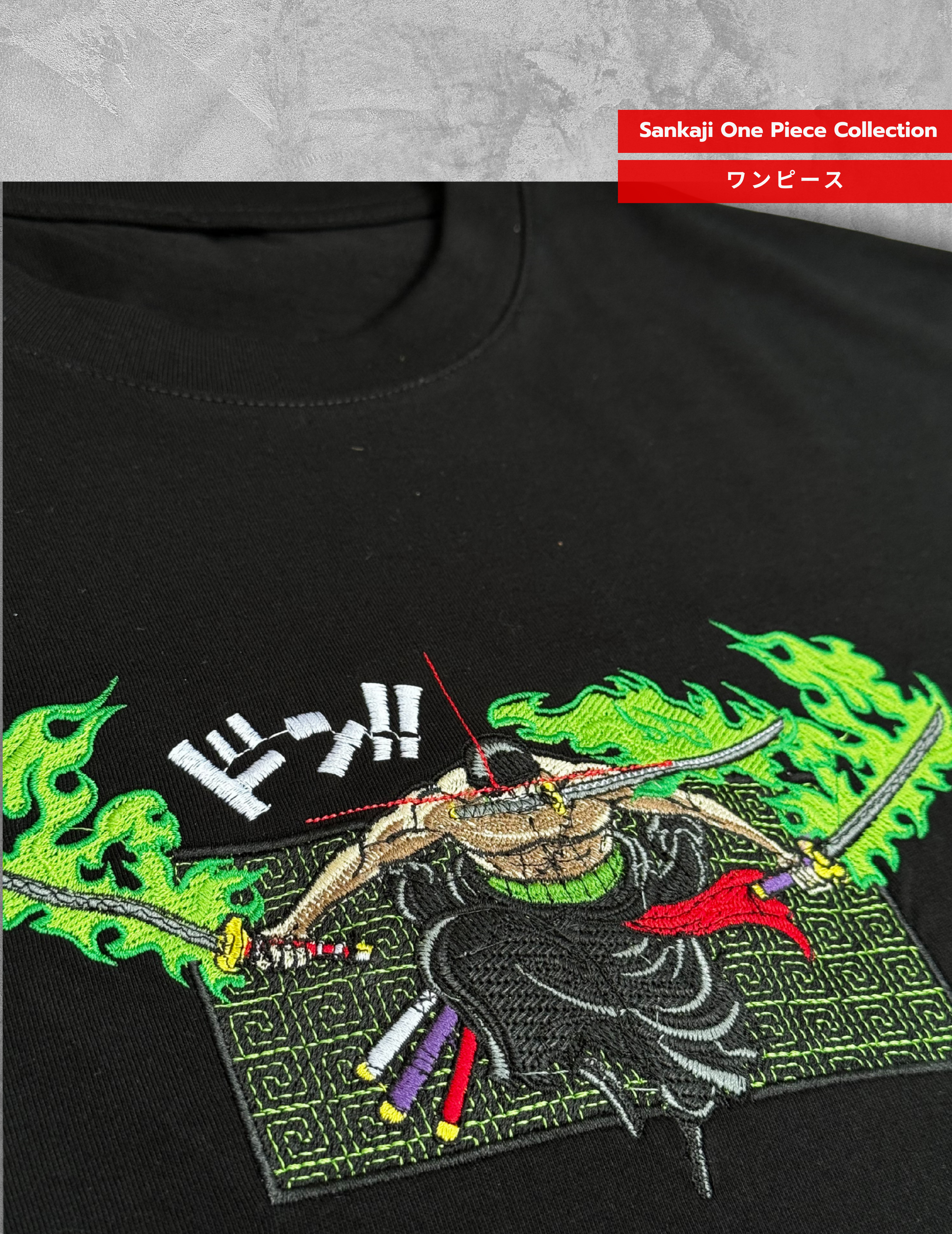 Zoro Three Swords Style Tshirt x Sankaji Studio